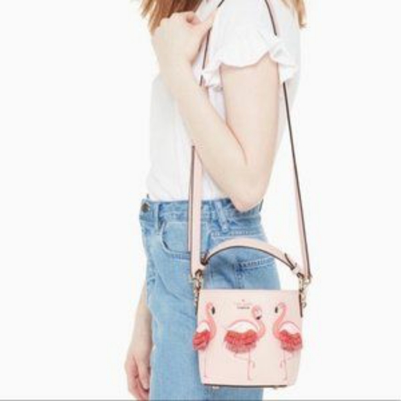 kate spade Handbags - Kate Spade NWT Flamingo by the Pool Bucket Bag